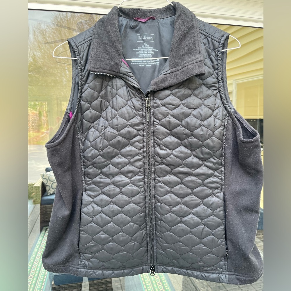 L.L. Bean Black Quilted Vest